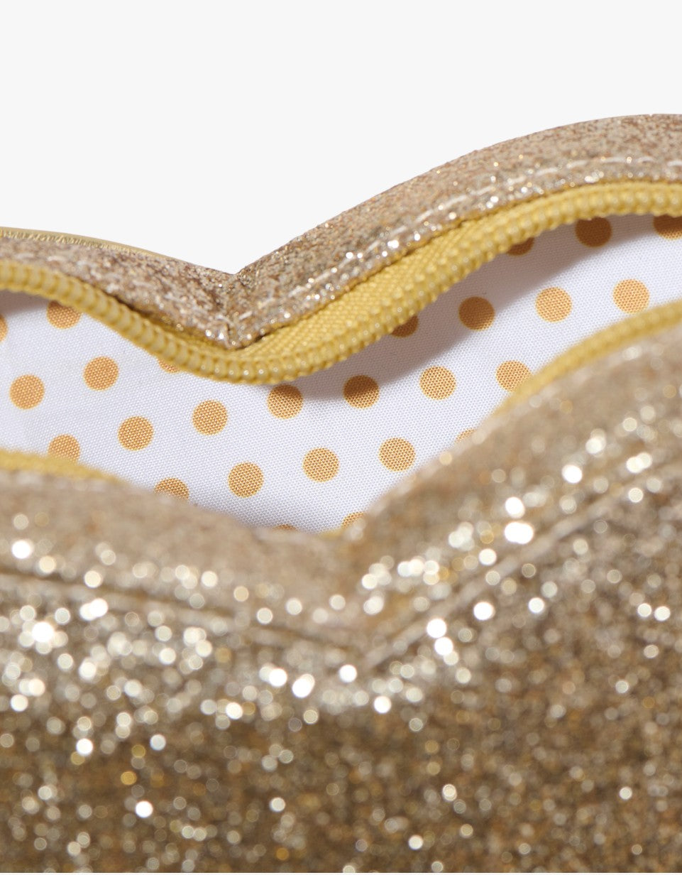 Bolsa | Love Heart Gold Glitter