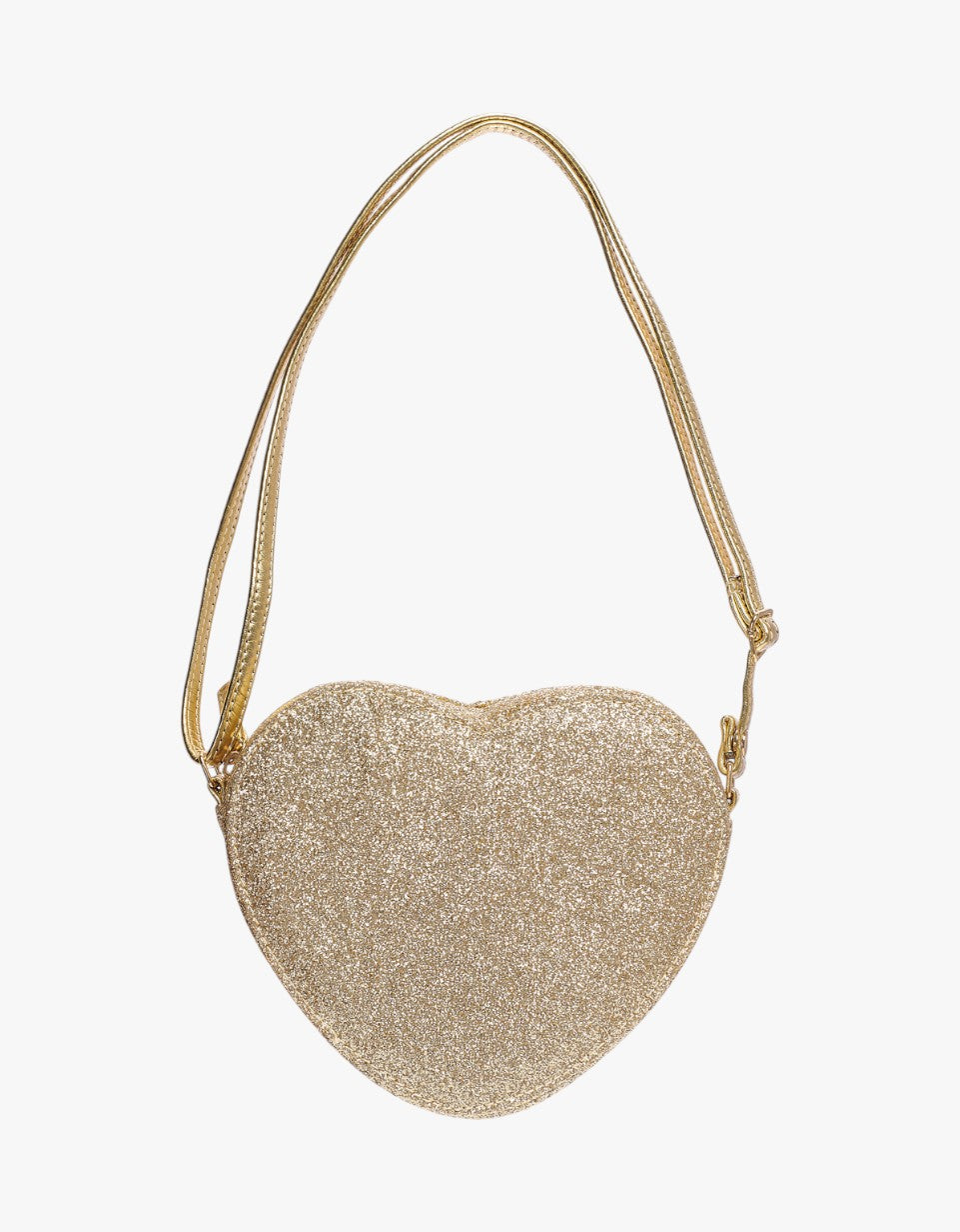 Bolsa | Love Heart Gold Glitter