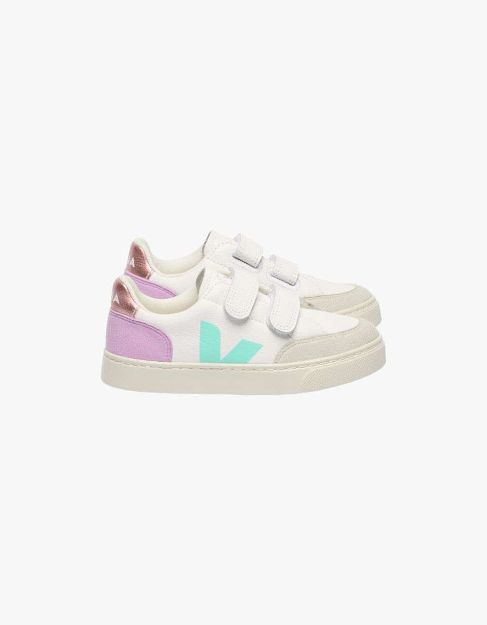 V-12 Leather White Multico Orchid