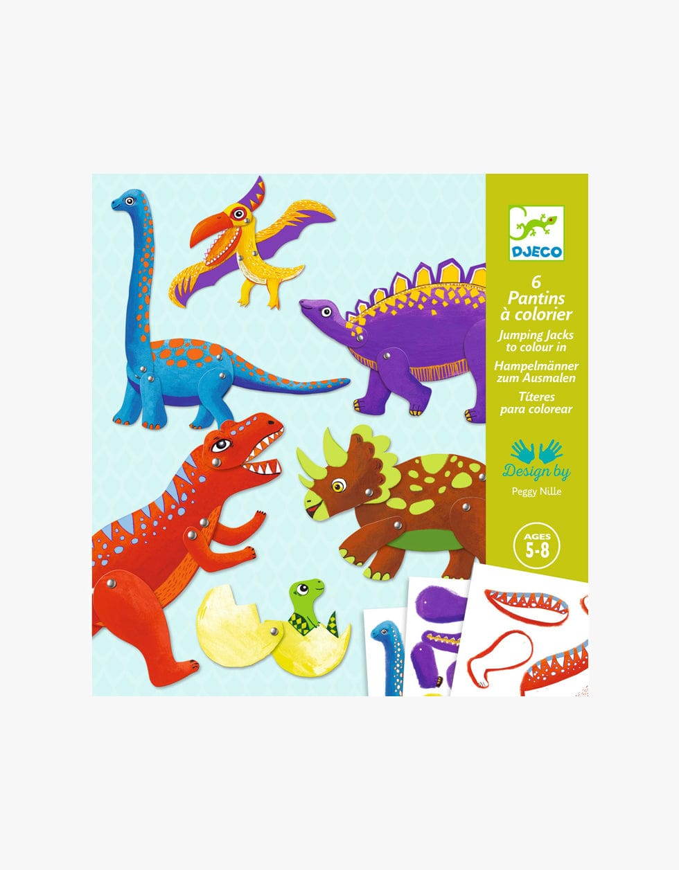 Djeco Criativos Constrói Dinossauros | Artesanato em papel