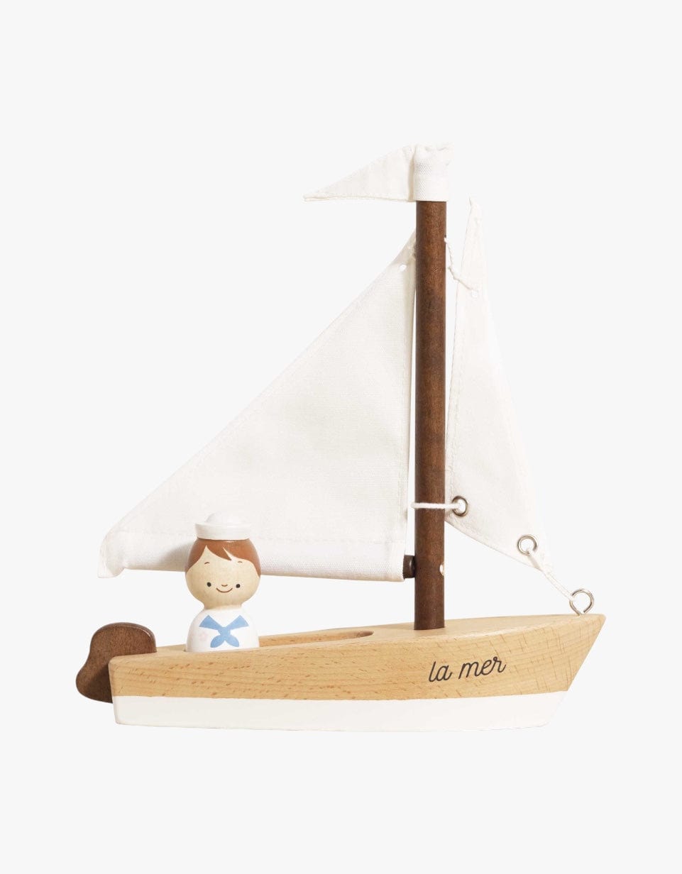 Le Toy Van Brinquedos em Madeira Barco à vela em madeira e Capitão