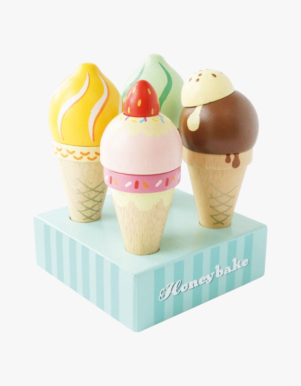 Le Toy Van Brinquedos em Madeira Conjunto com cones de gelado em madeira