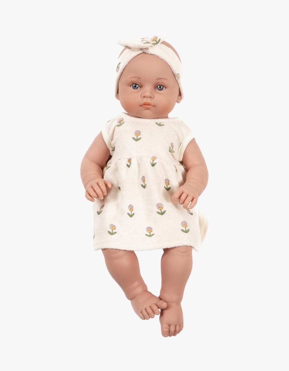 Minikane Roupa para Bonecas Vestido sem mangas Faustine e fita | Soft Flowers