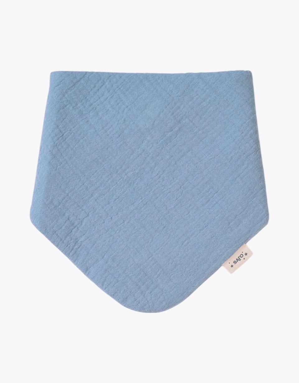 Saro Babetes Blue Bandana de musselina