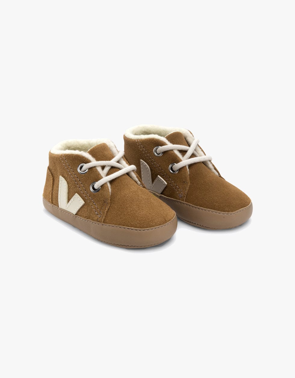 Veja Sapatilhas Baby Fured Suede Camel Pekin