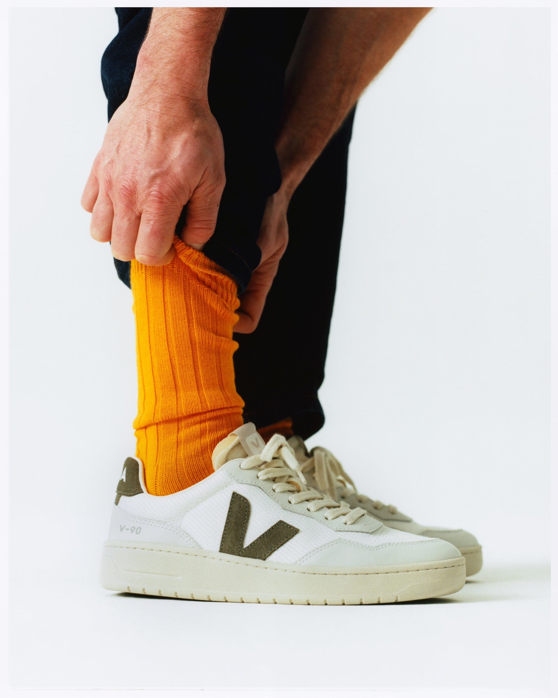 Veja Sapatilhas V-90 B-Mesh White Kaki