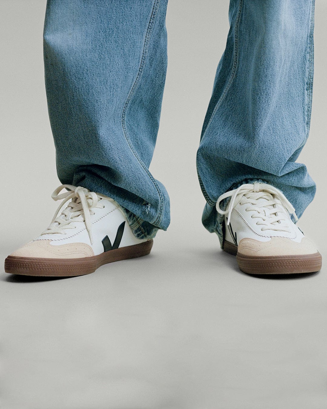 Veja Sapatilhas Volley Leather White Nautico Bark