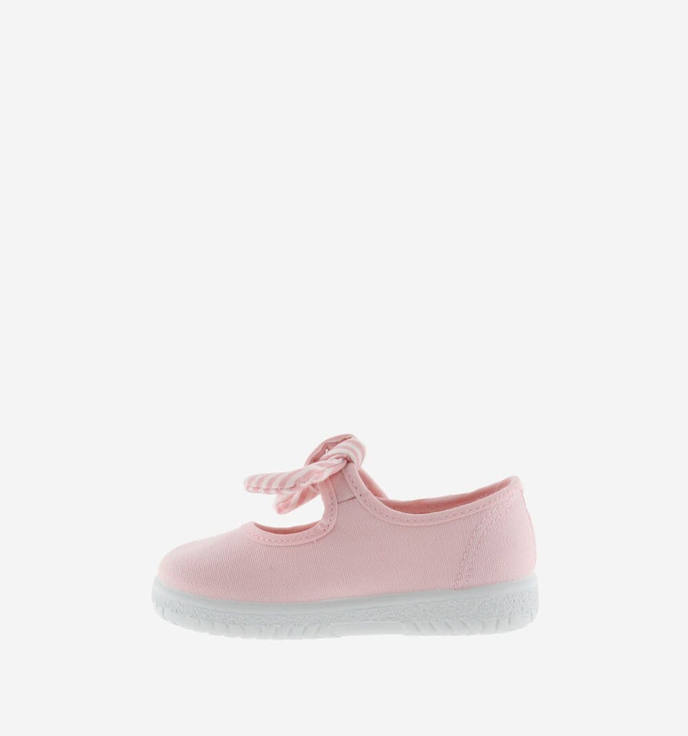 Victoria Sapatilhas com Velcro Sapatilha com lenço riscas | Rosa