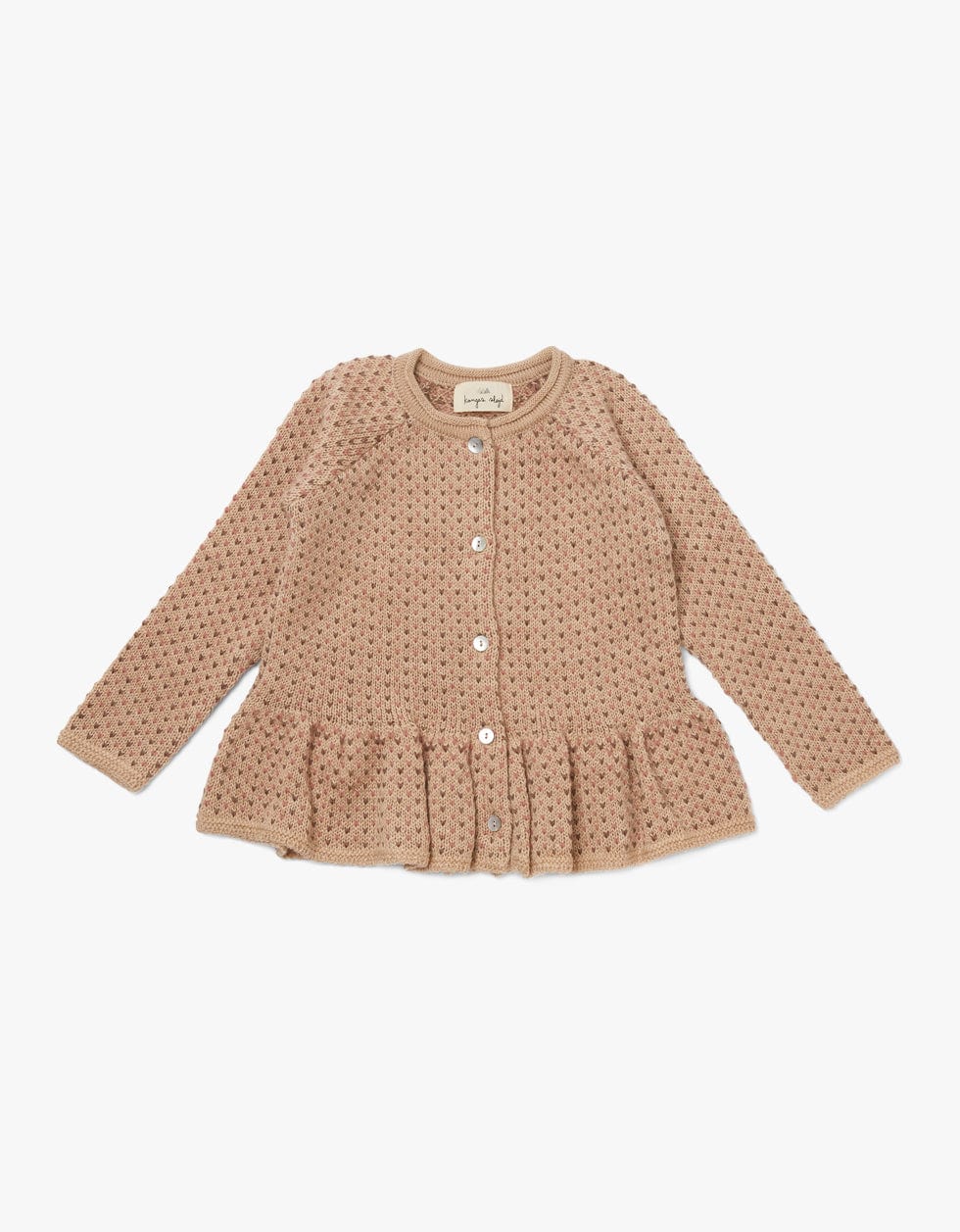 Konges Slojd Casacos Casaco com folho Miro | Off white burlwood dots