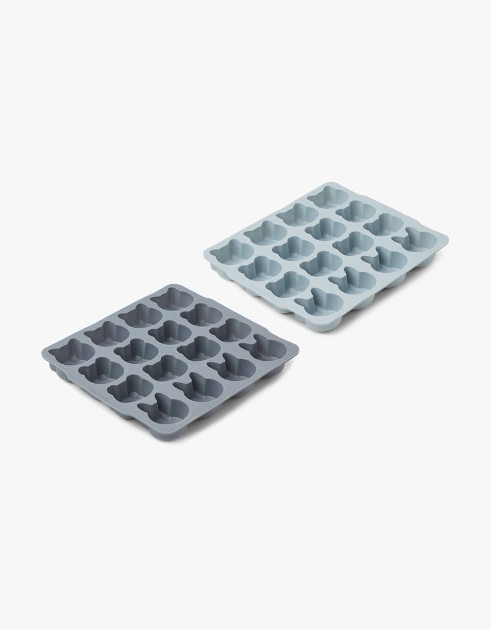 Liewood Formas Blue Mix Conjunto de 2 bandejas para cubos de gelo Sonny | Blue Mix