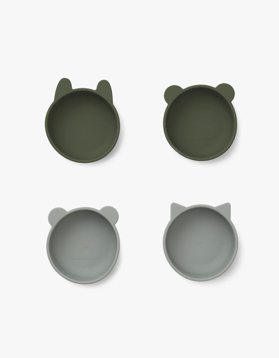 Liewood Taças Green Multi Mix Conjunto de 4 taças em silicone Malene | Green multi mix