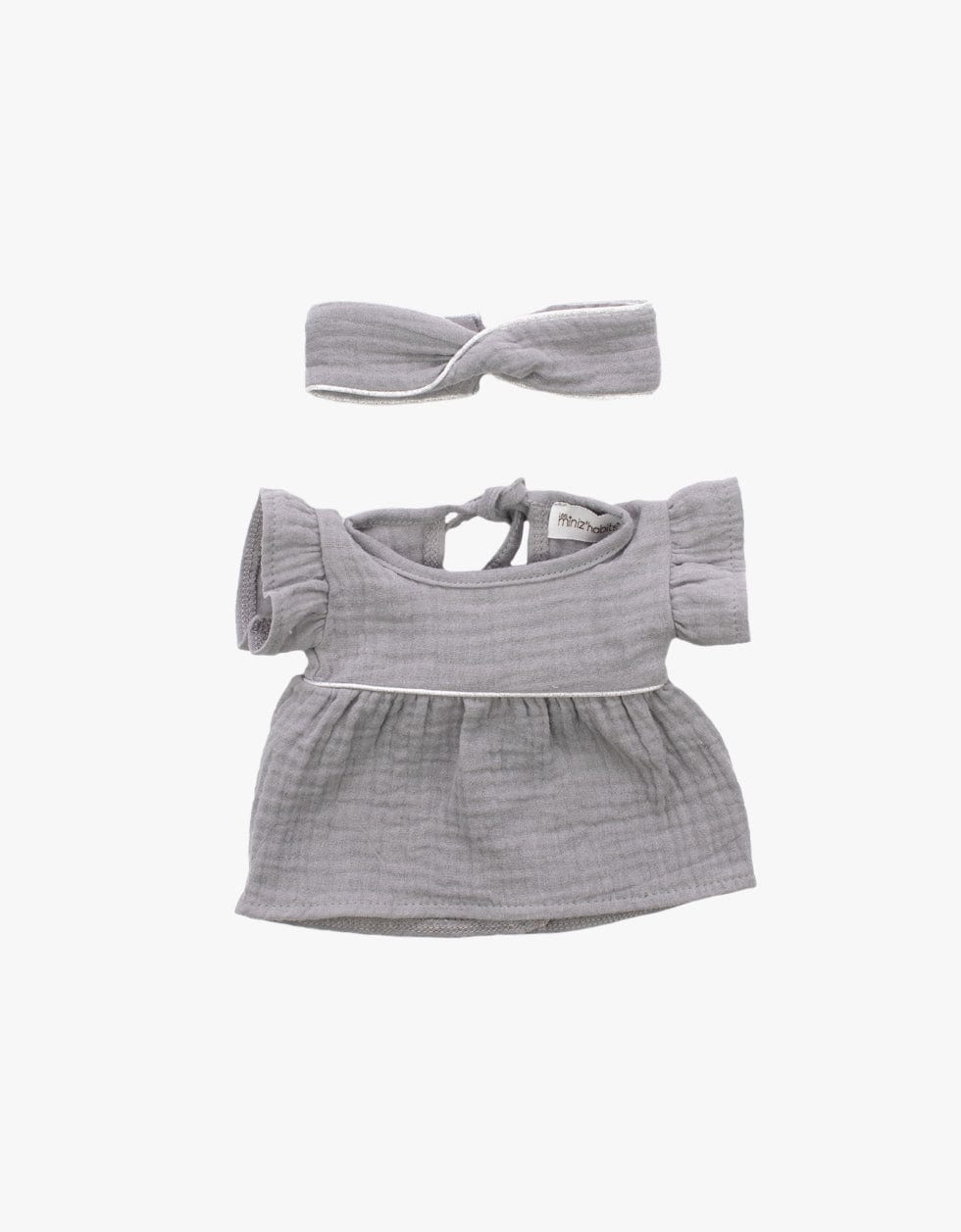 Minikane Roupa para Bonecas Conjunto de vestido e fita para boneca Daisy | Grey