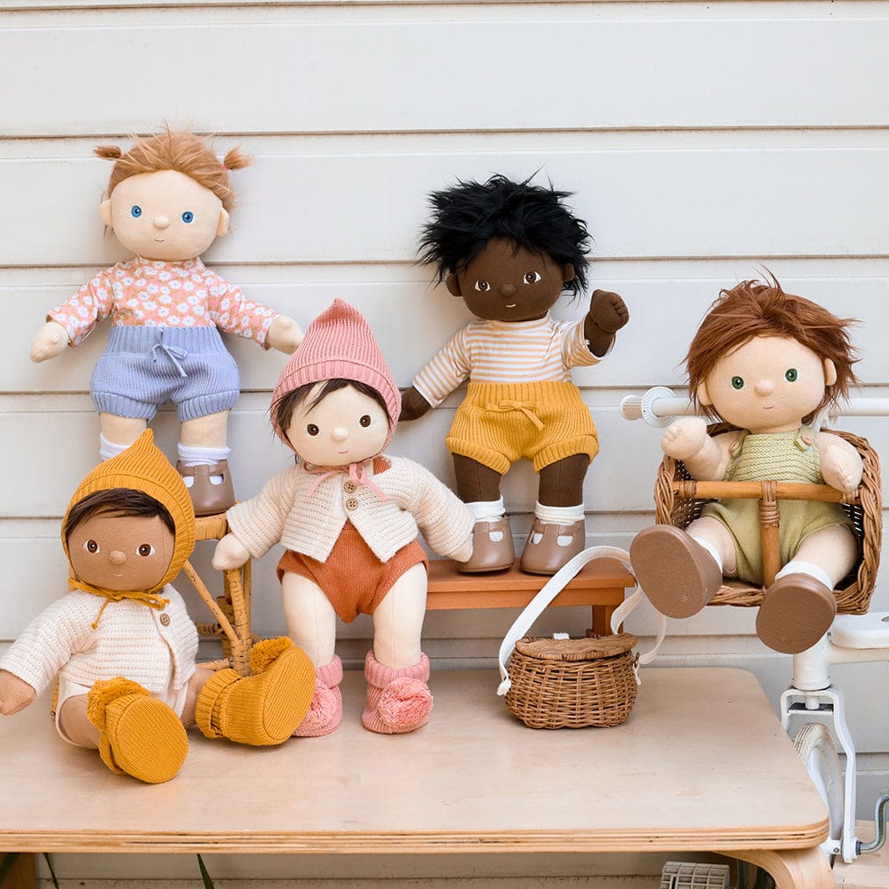 Olli Ella Roupa para Bonecas Conjunto em tricot para boneca Dinkum | Honey
