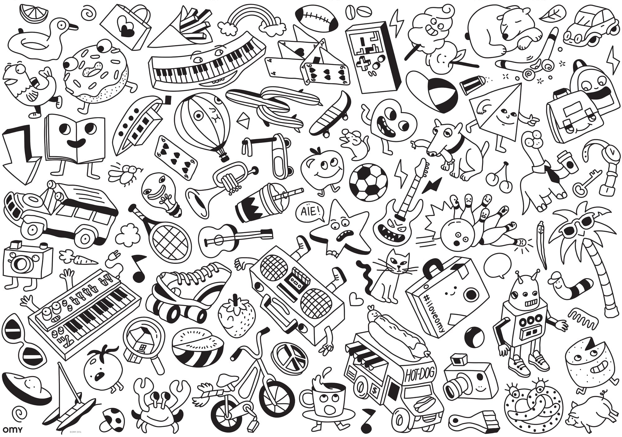 OMY Posters para Colorir Poster para colorir | Baby Pop Art