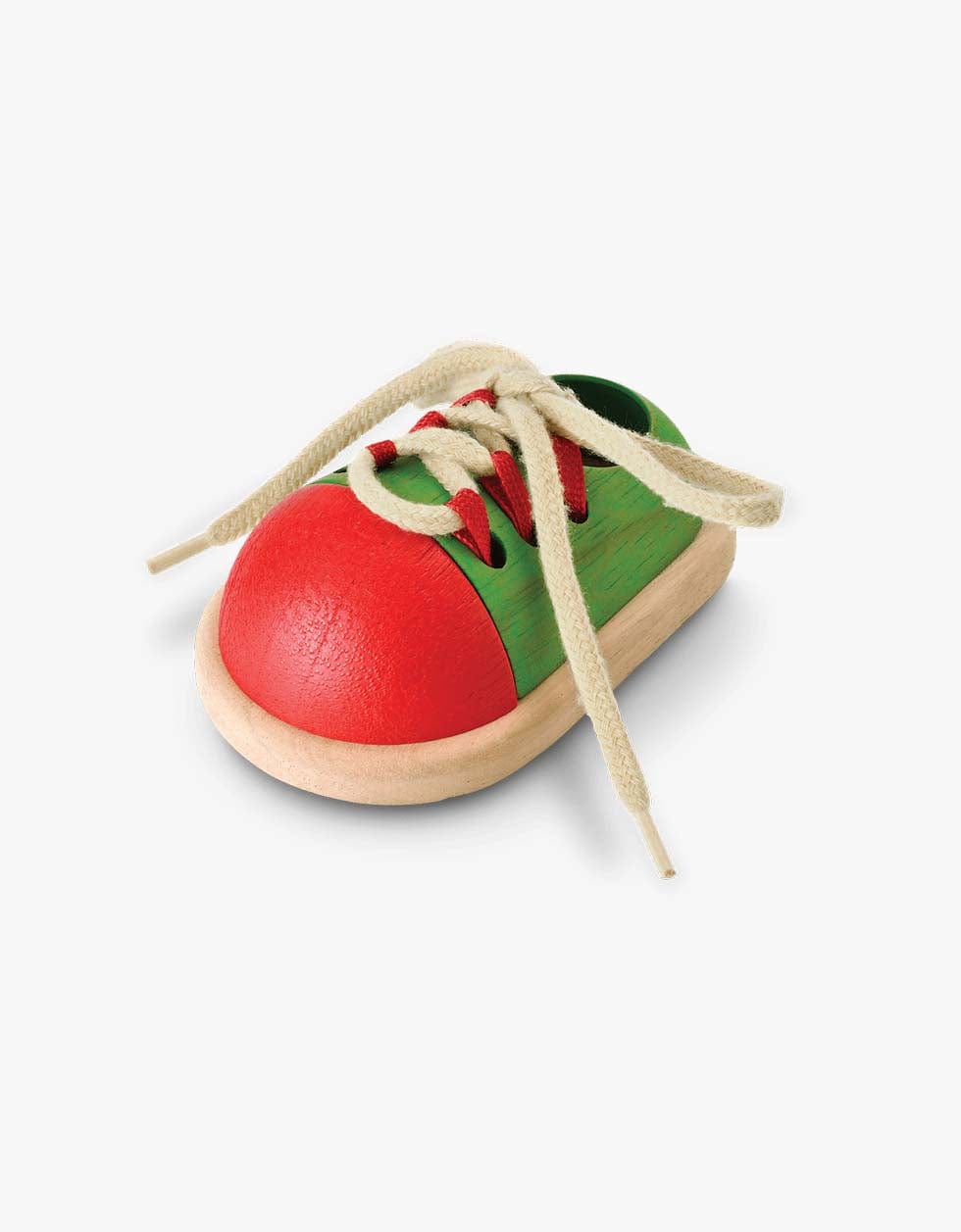 Plantoys Brinquedos em Madeira Atar o Sapato | Red
