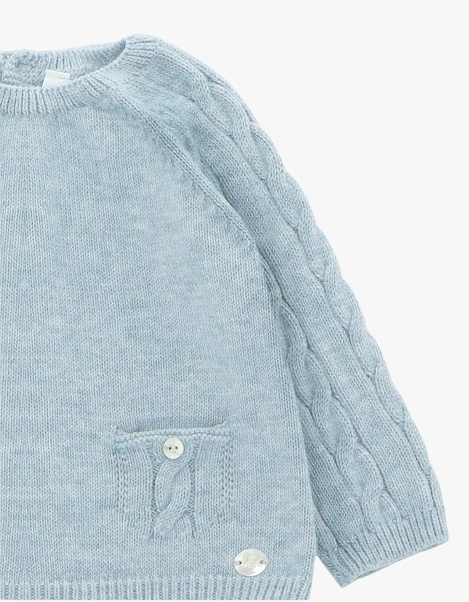 Conjunto de malha com bolsos Sheffield | Azul