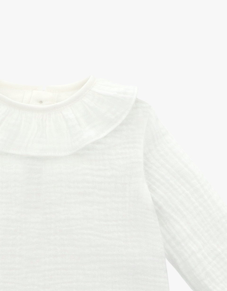 Blusa de tecido Leicester | Cru