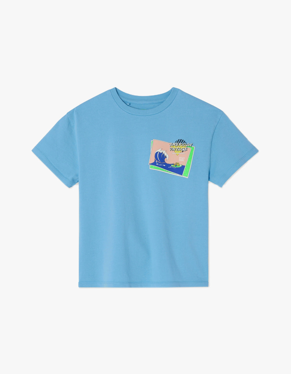 T-Shirt Fizvalley | Vintage Azur Blue
