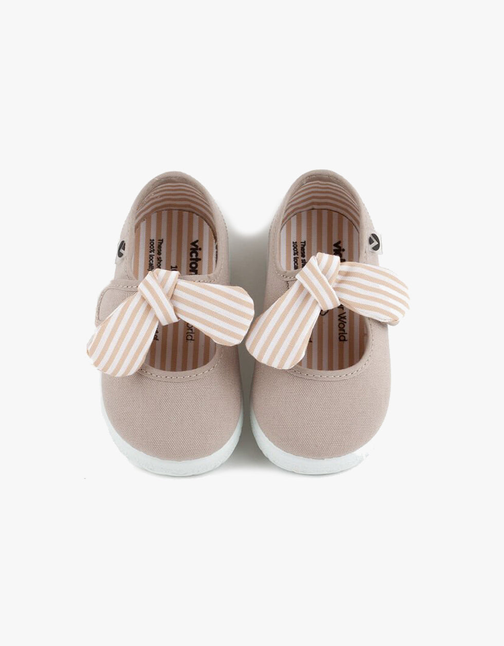 Sneakers with striped scarf | Beige