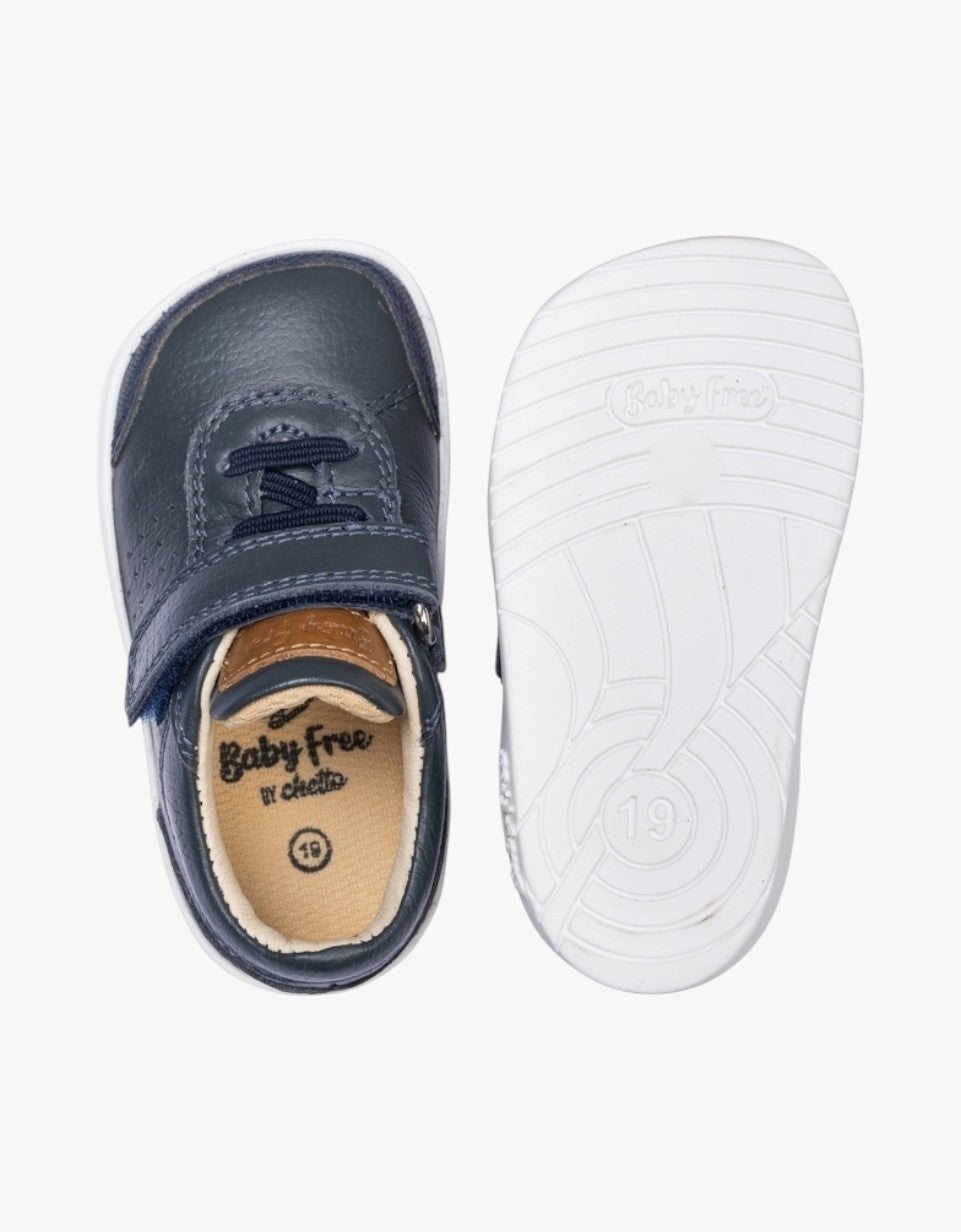 Sapato Barefoot de Pele | Marinho