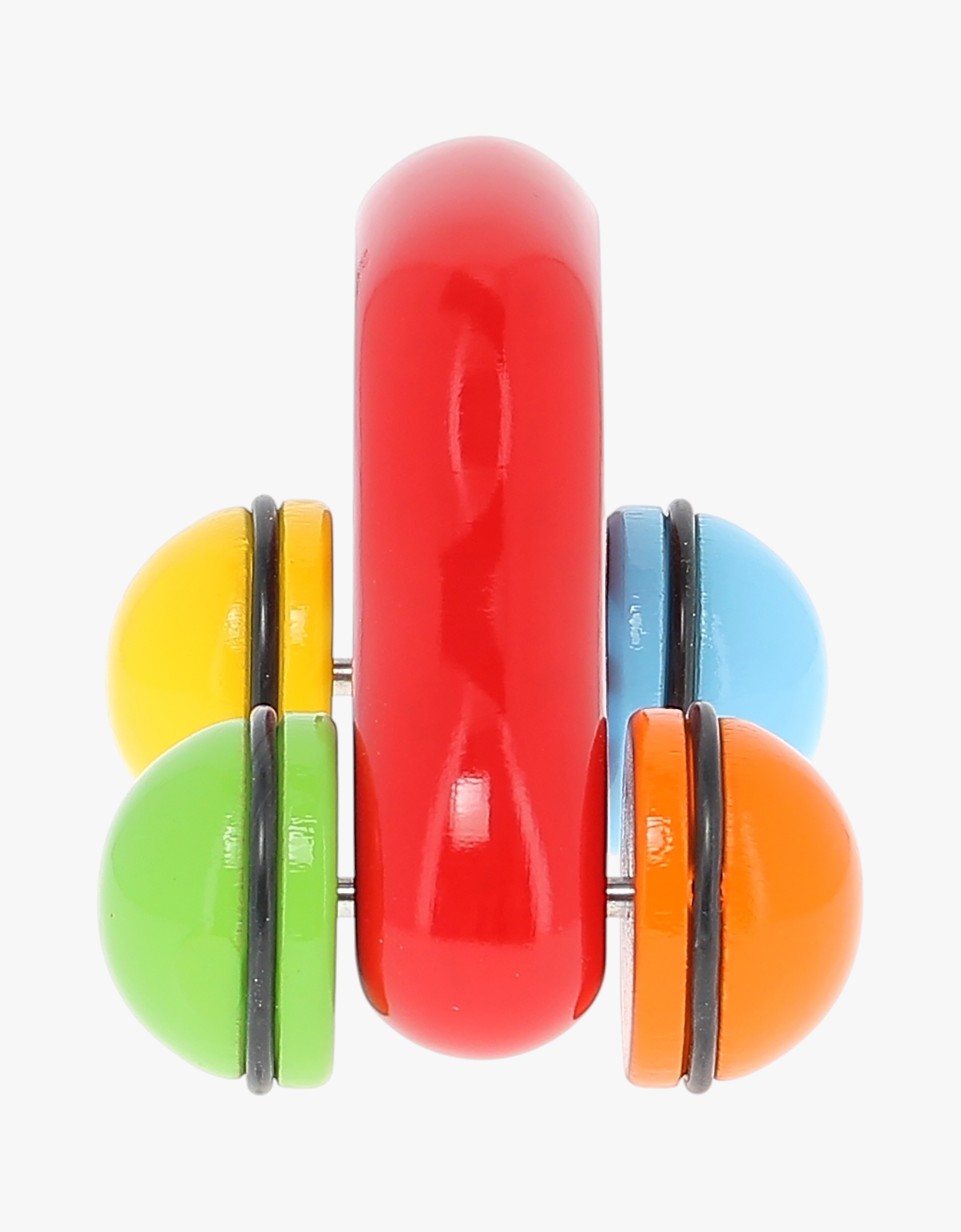 Carrinho de bebé com pega | Vermelho