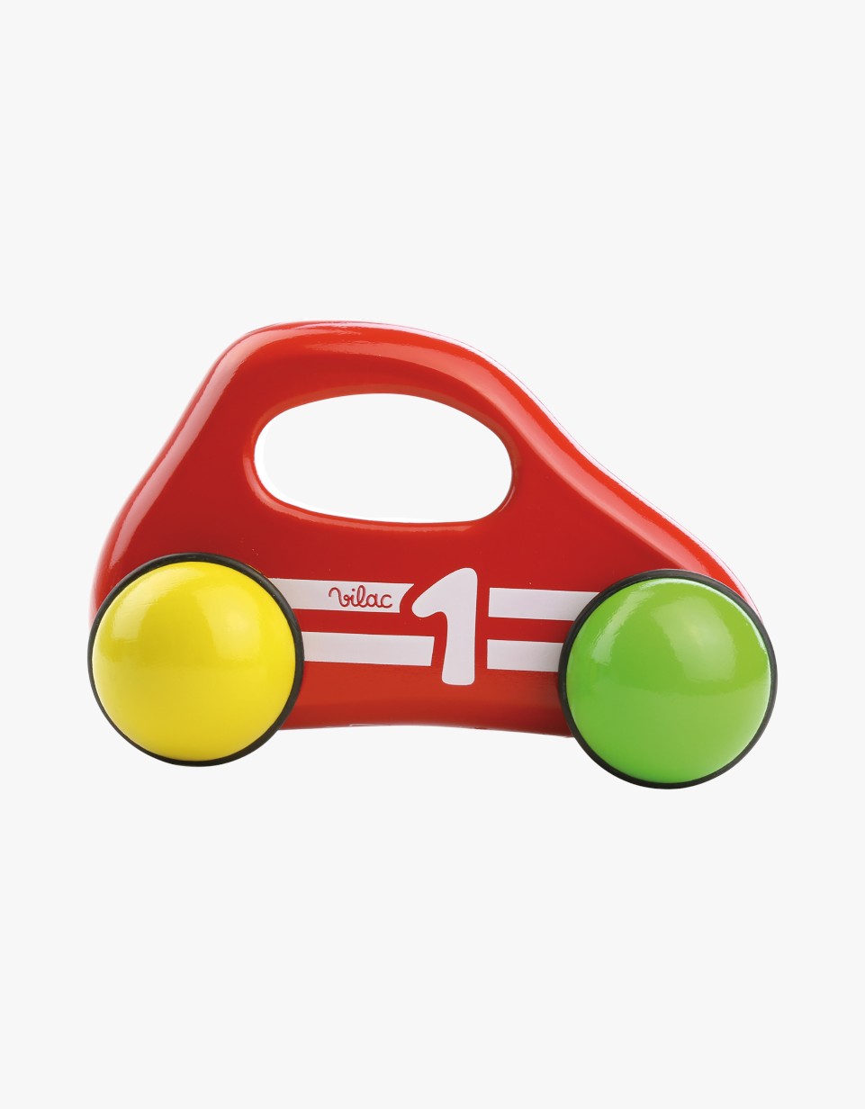 Carrinho de bebé com pega | Vermelho