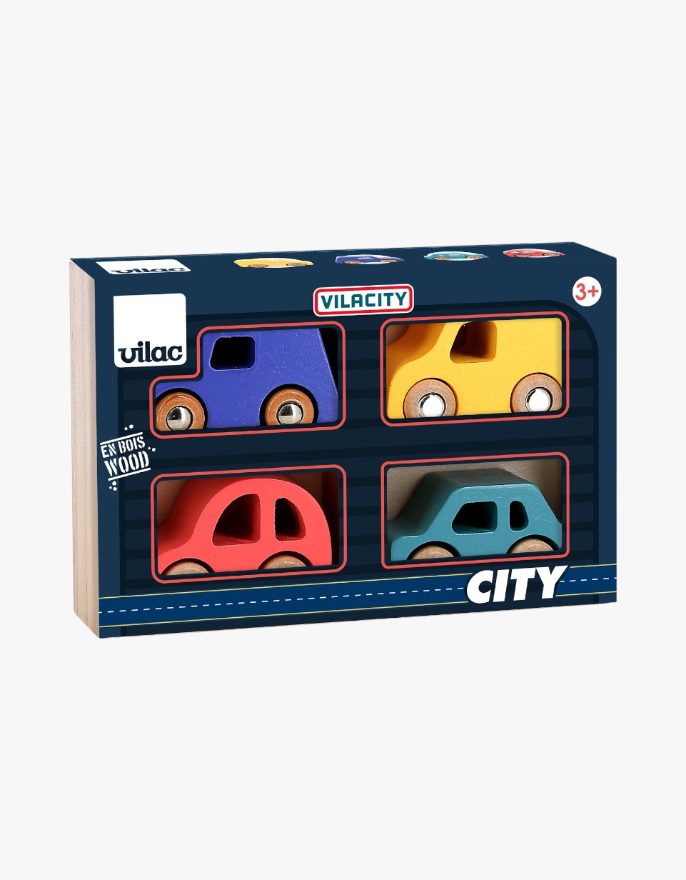 Conjunto de 4 carrinhos | Cidade