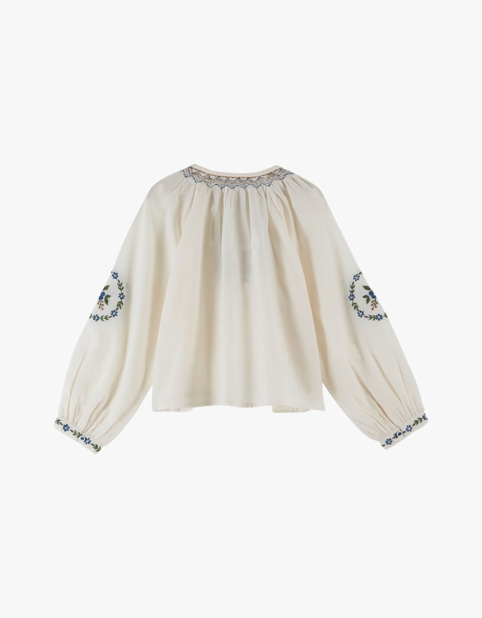 Blusa bordada étnica | Creme