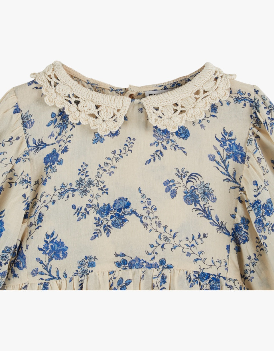 Blusa com gola em crochet | Orchid Bleu
