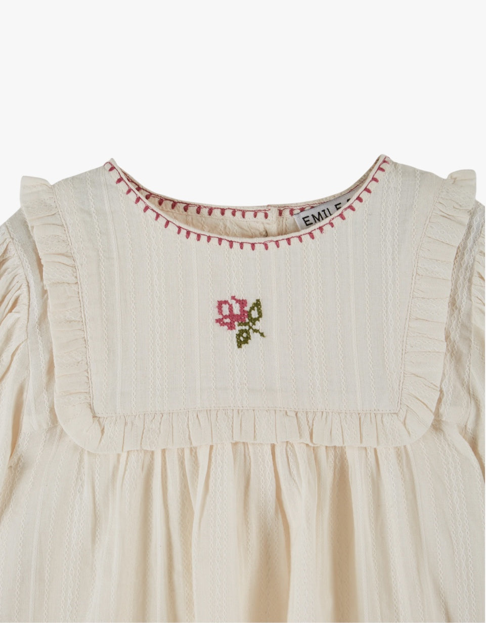 Blusa bordada | Creme