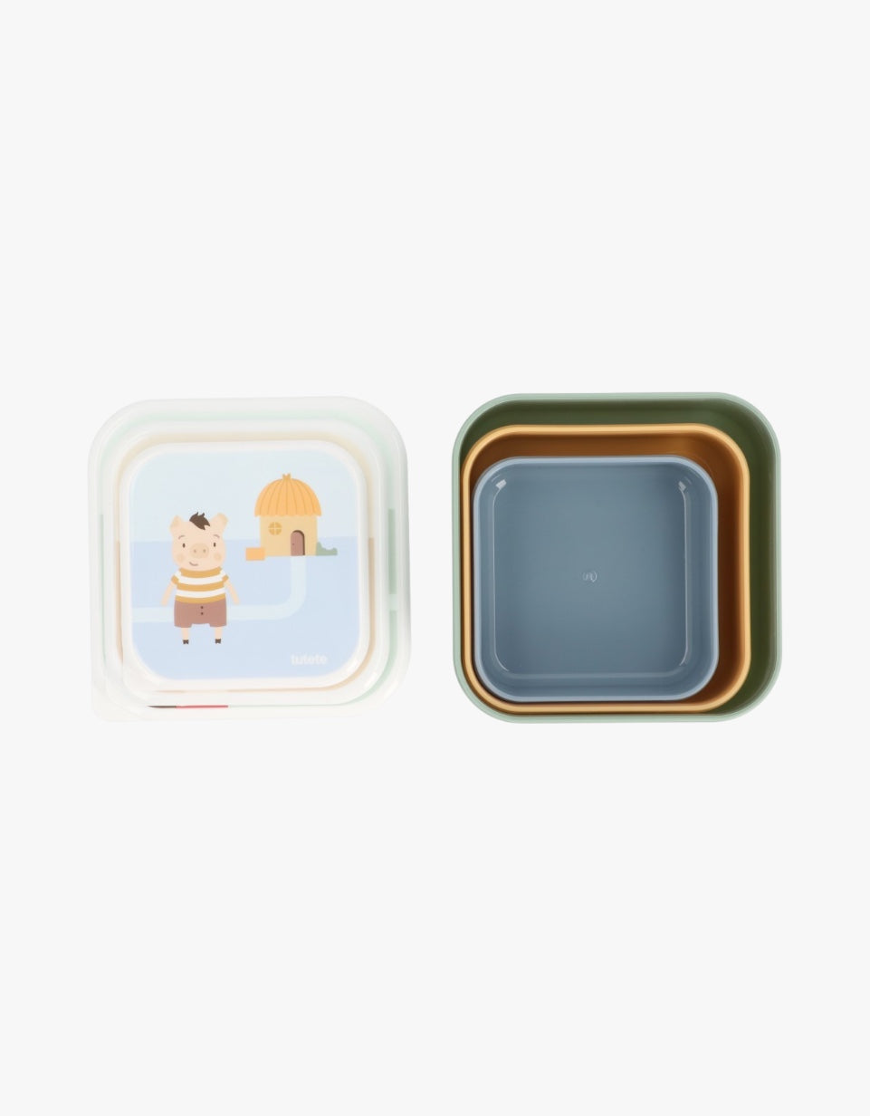 Conjunto de 3 Lancheiras | The Three Little Pigs