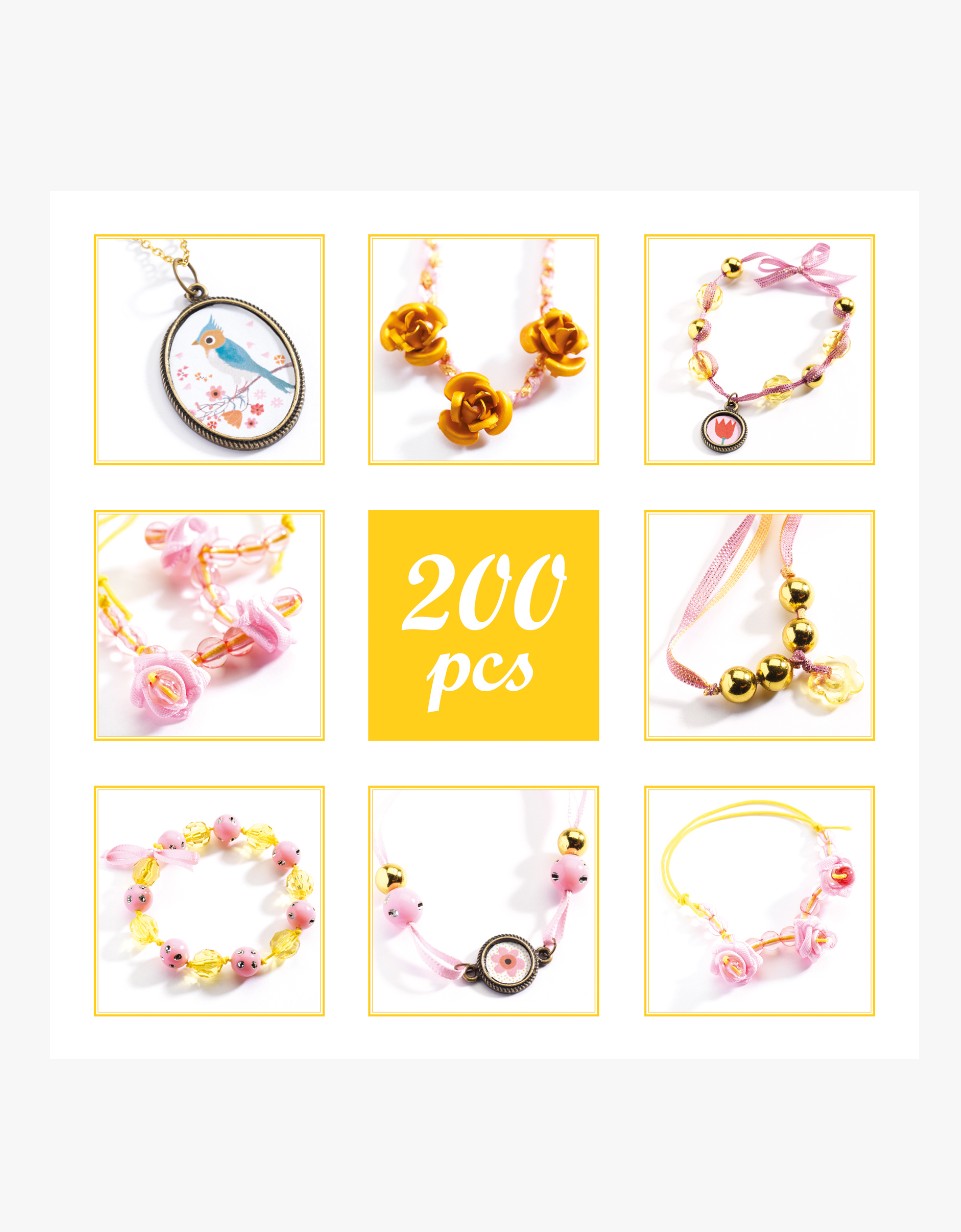Missangas e Flores | Constrói Pulseiras