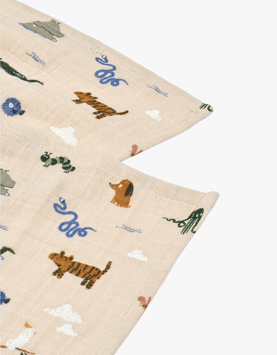 Conjunto de 2 musselinas Lewis | Around the world / Sandy