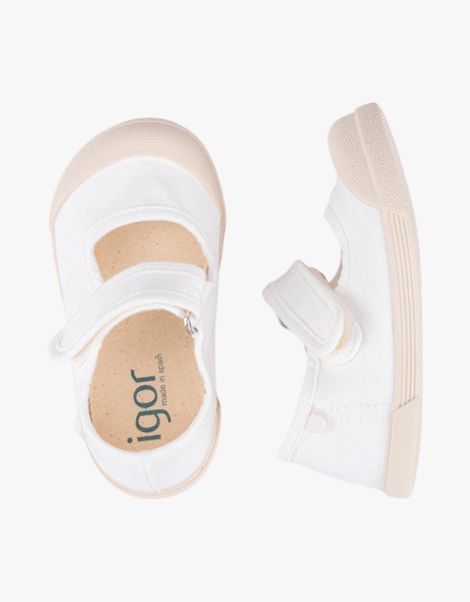 Sapatilha com velcro Mercedes | Branco