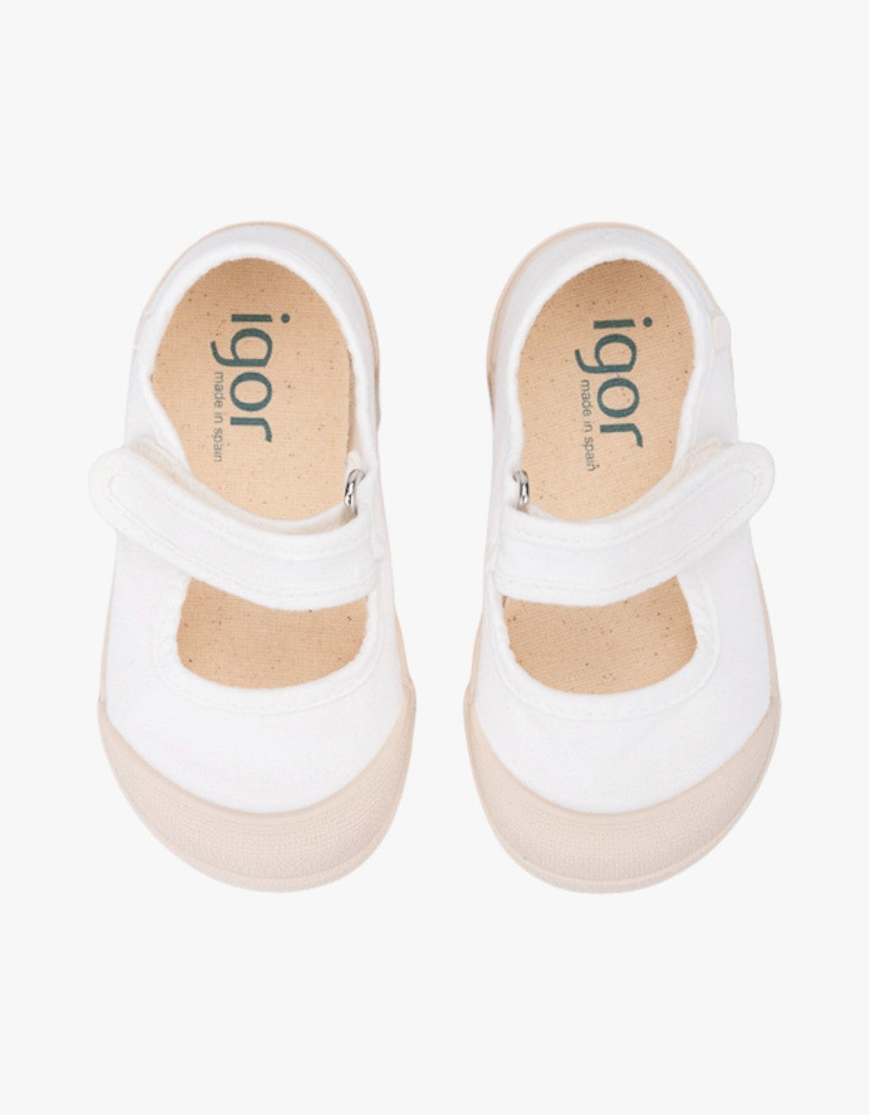 Sapatilha com velcro Mercedes | Branco