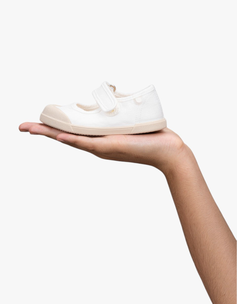 Sapatilha com velcro Mercedes | Branco