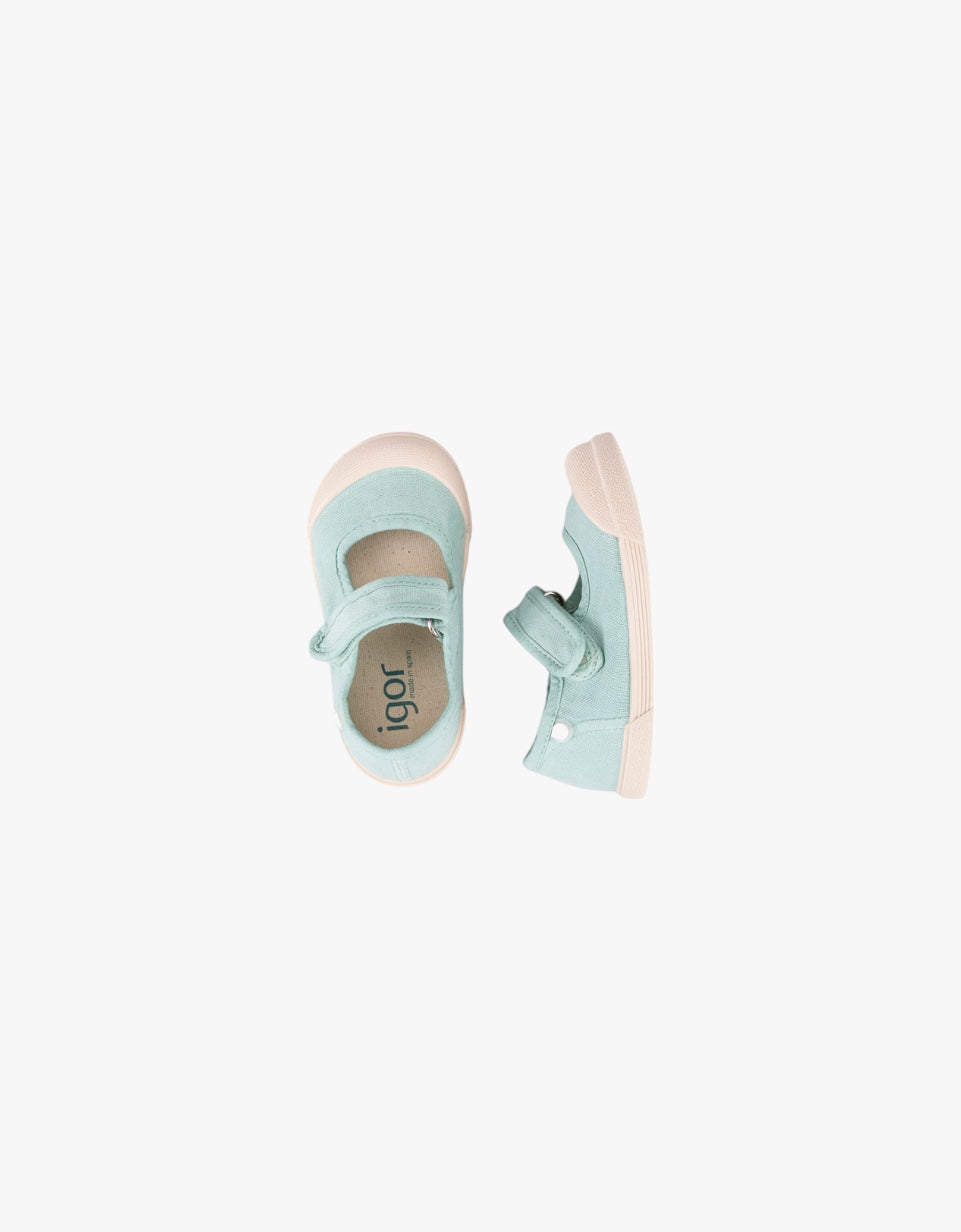 Sapatilha com velcro Mercedes | Menta