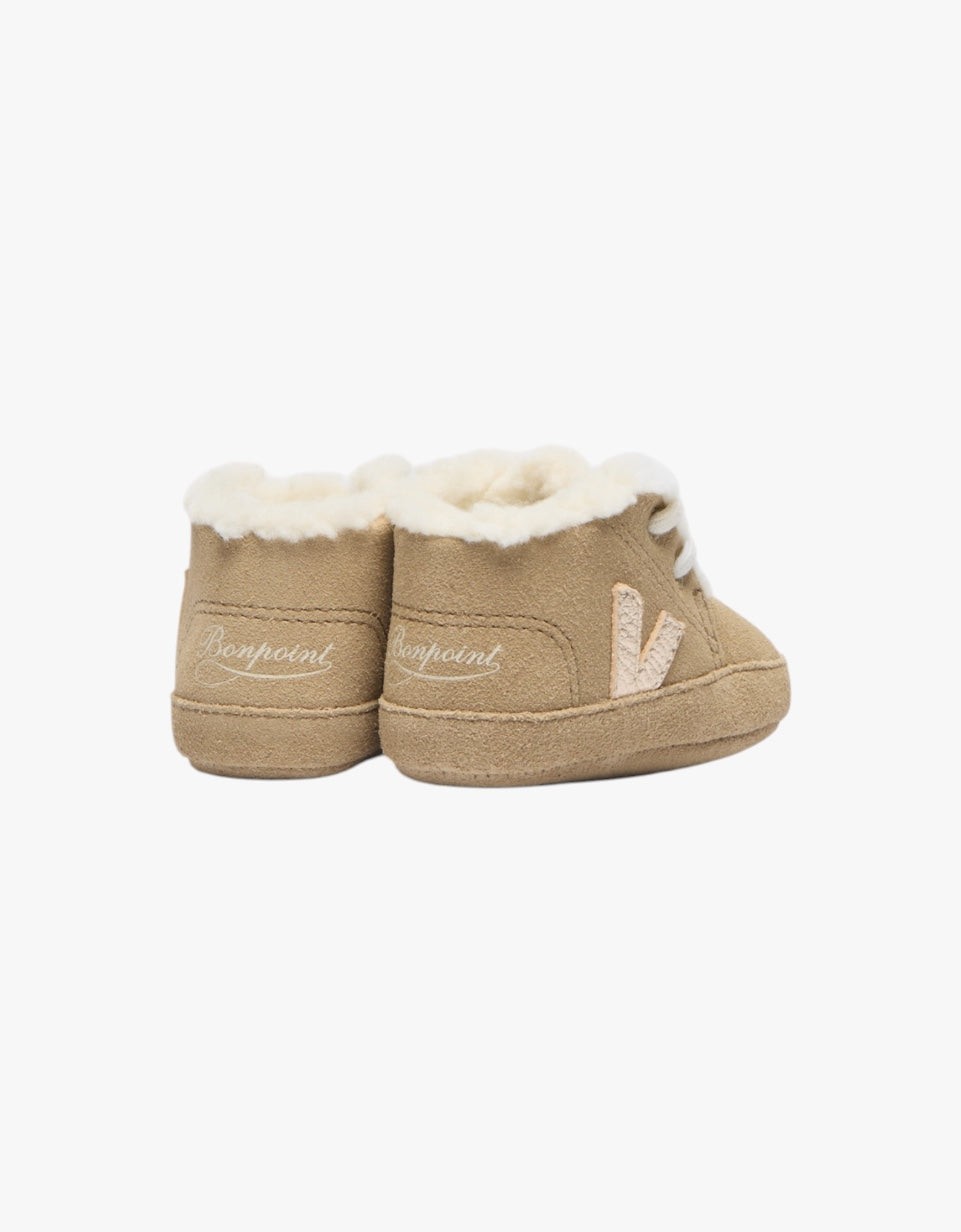 Veja X Bonpoint Baby Winter Suede Dune Platine