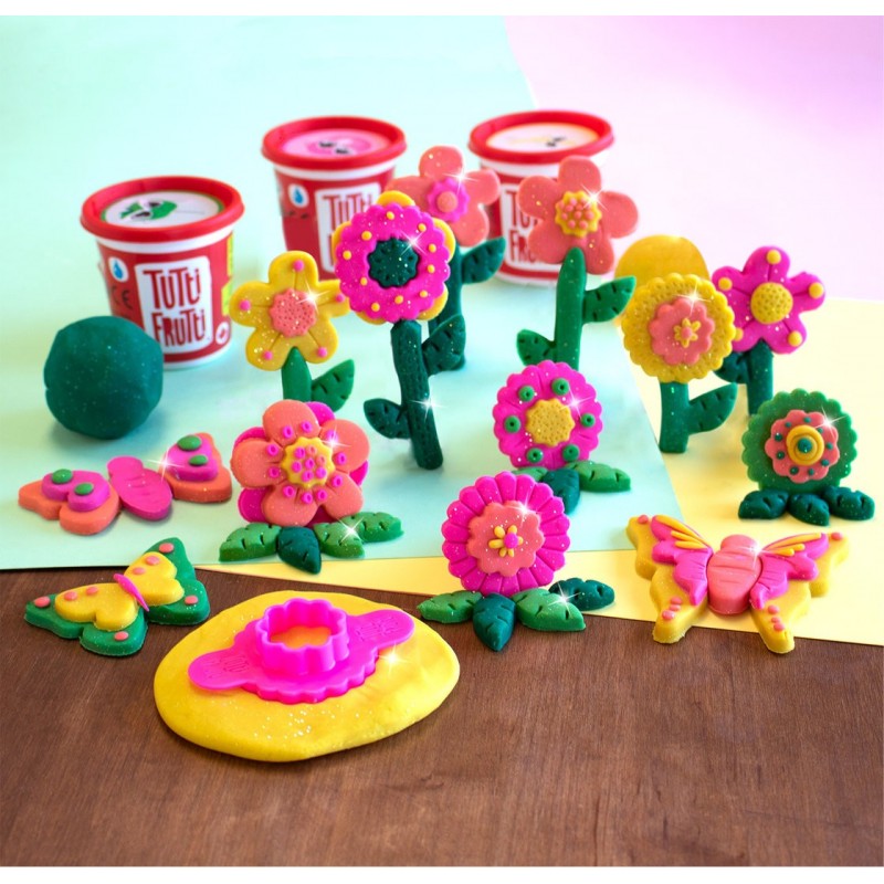 Plasticine with scents | Trio of flowers and butterflies