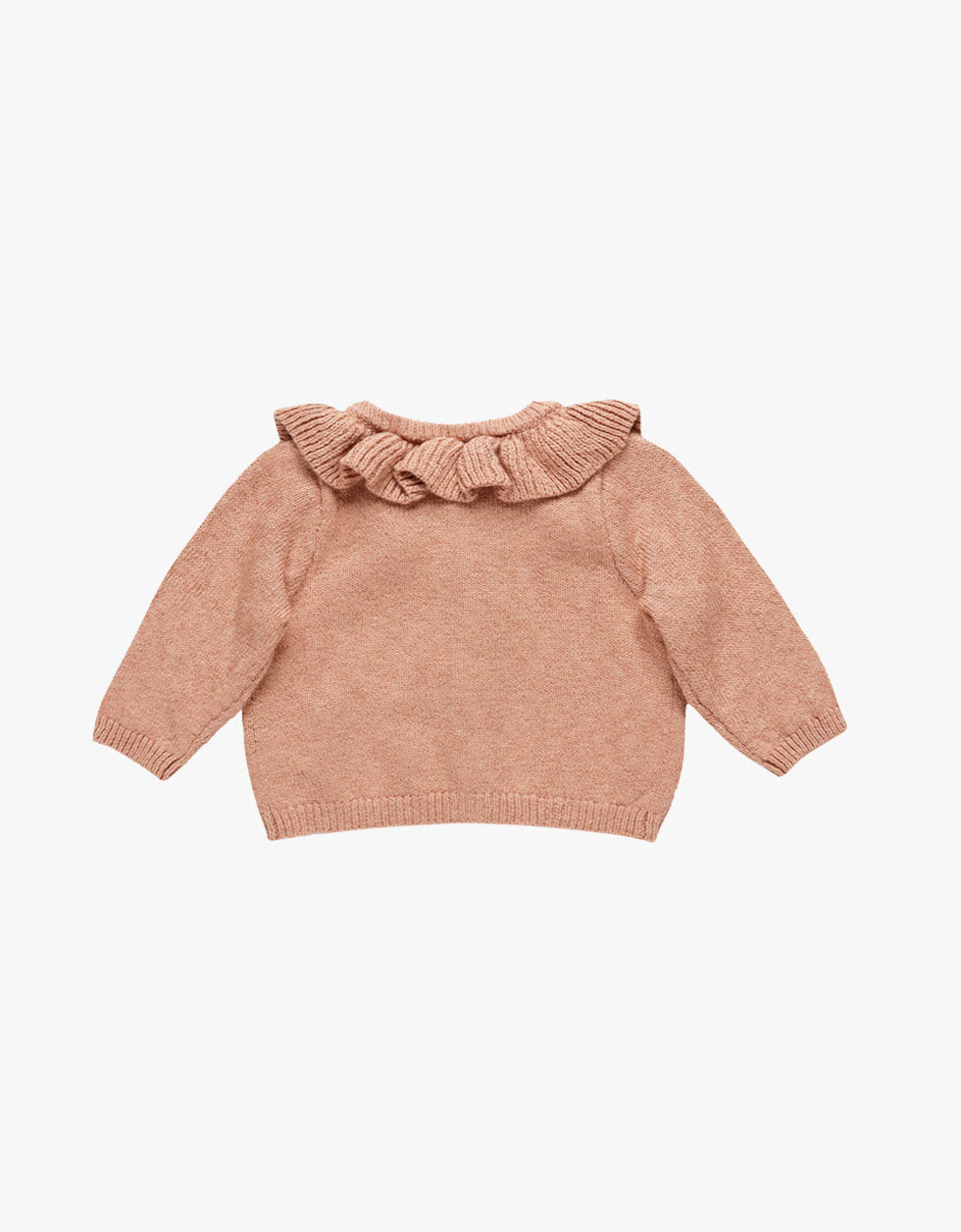 Cardigan with collar | Rose