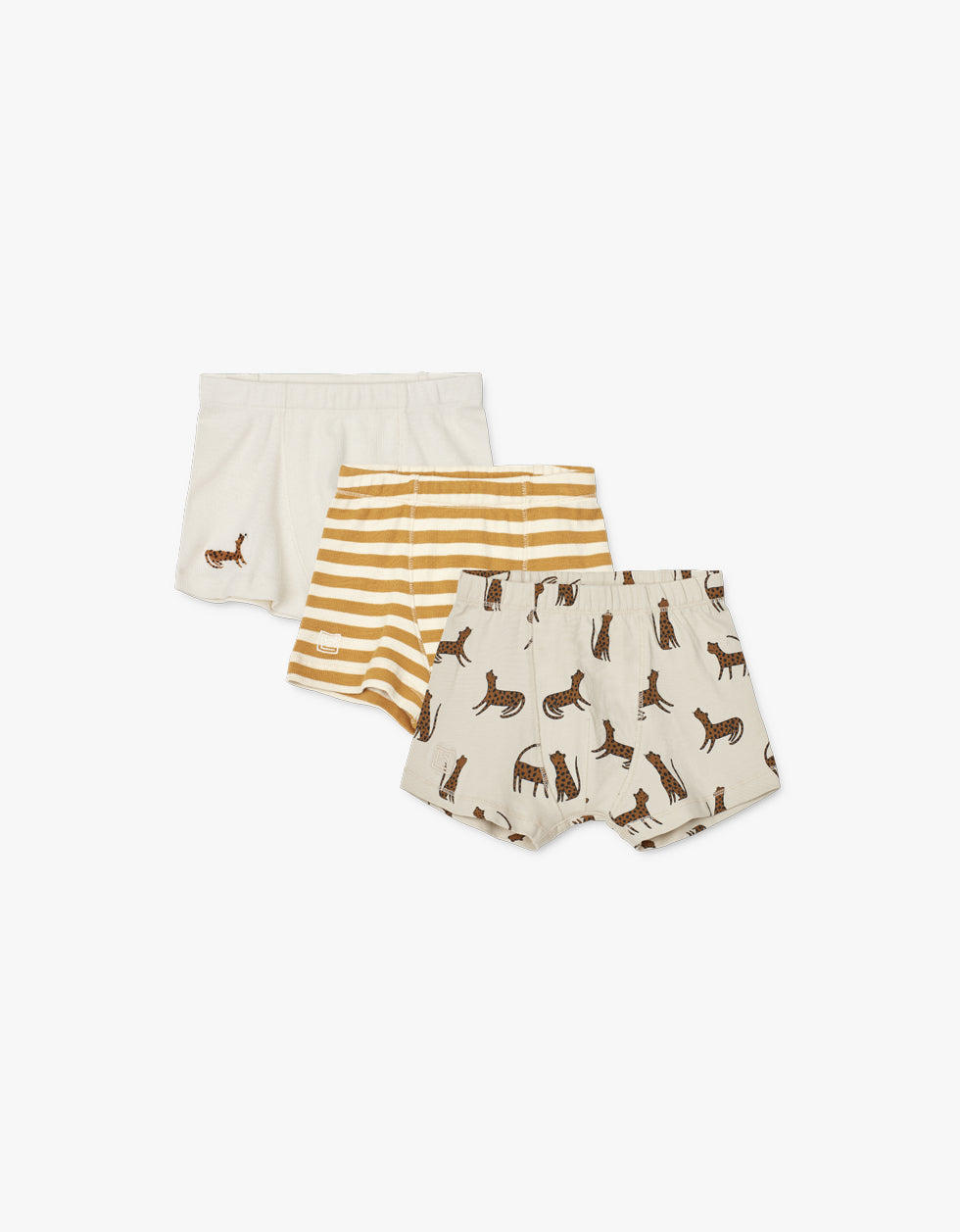 Conjunto de 3 Boxers estampados Felix | Leopard Sandy-Creme de la creme