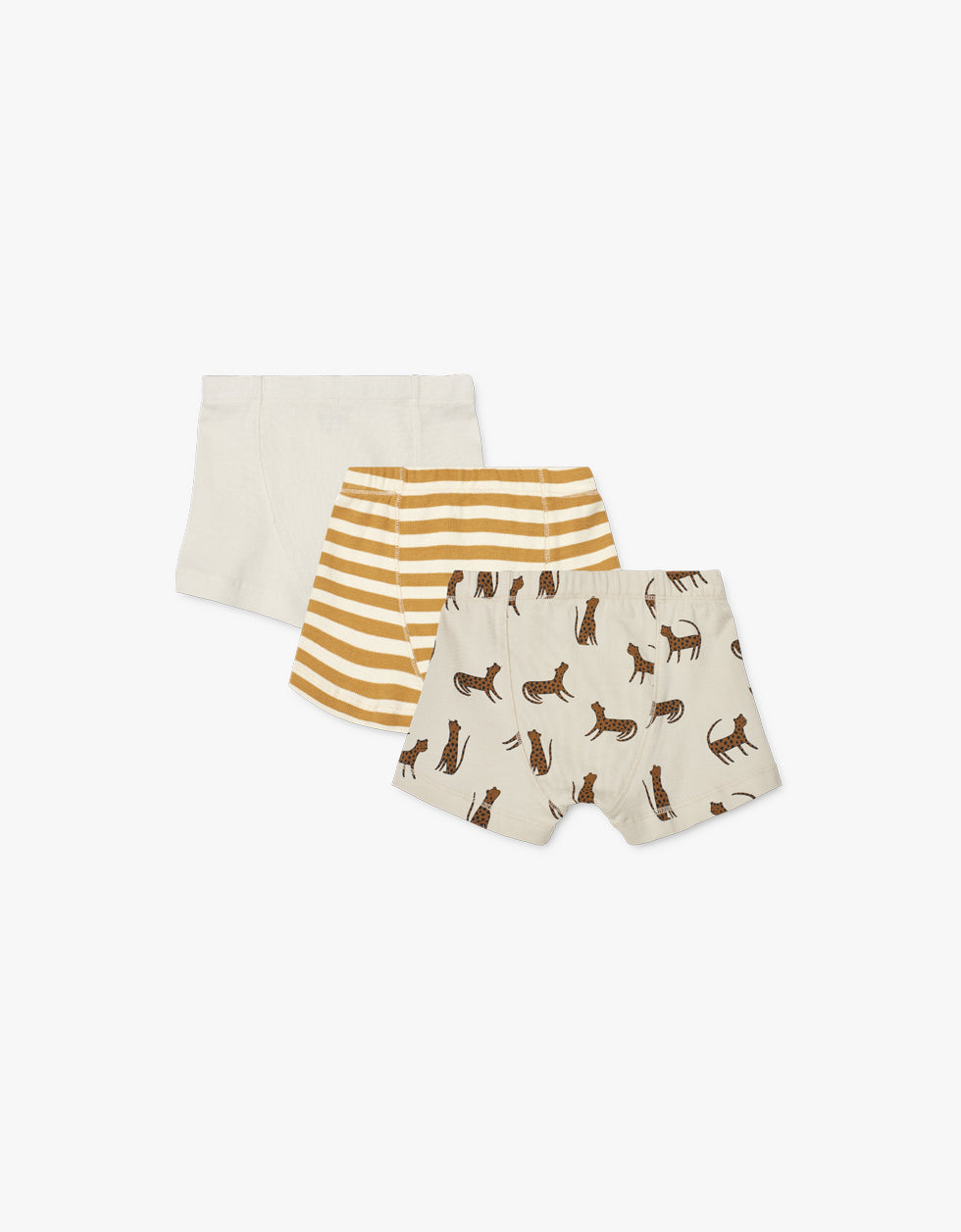 Conjunto de 3 Boxers estampados Felix | Leopard Sandy-Creme de la creme