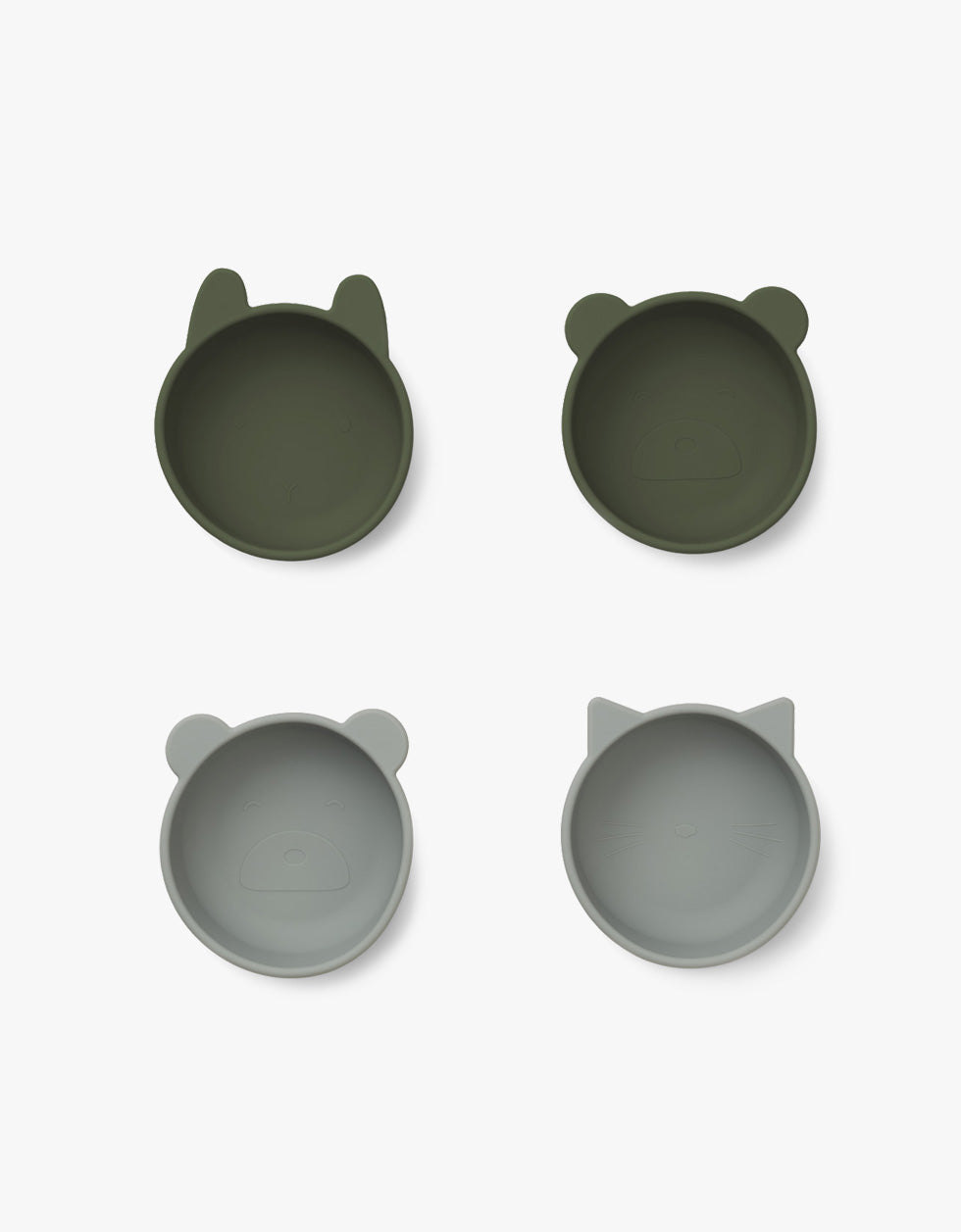 Conjunto de 4 tigelas em silicone Iggy | Hunter Green Mix