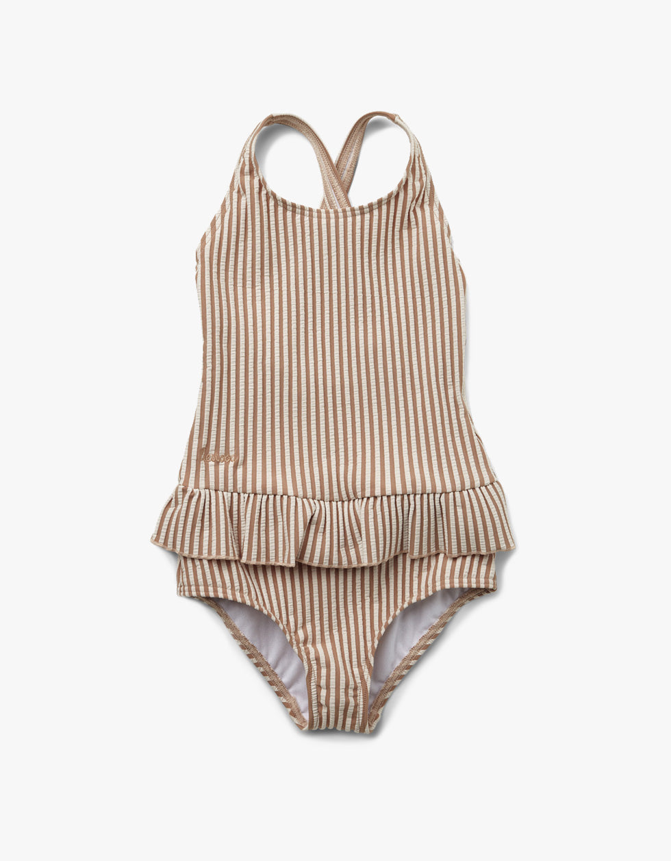 Amara Swimsuit Seersucker - Y/D Stripe: Tuscany Rose/Sandy