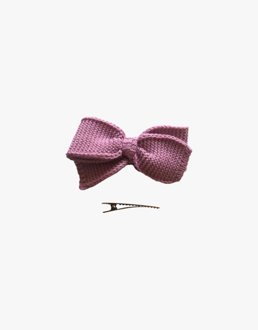 Wool bow hair clip