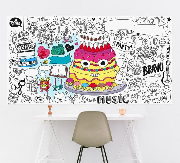 OMY Posters para Colorir Poster XXL para colorir | Fiesta